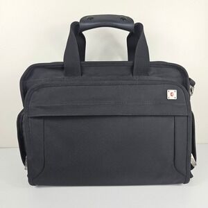 Victorinox Black Ballistic Nylon Briefcase Laptop Messenger Bag 18x11x8" - NWOT